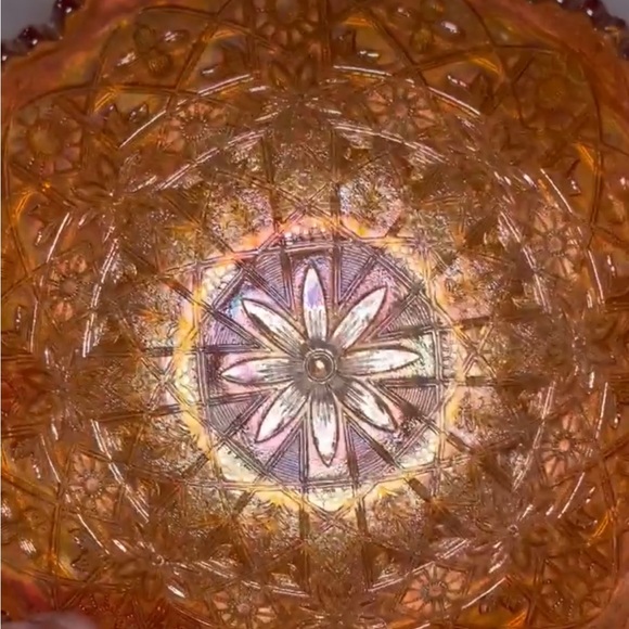 Stunning Imperial Glass Marigold Hattie Pattern Scalloped Edge Bowl 7-1/2" - Picture 10 of 16